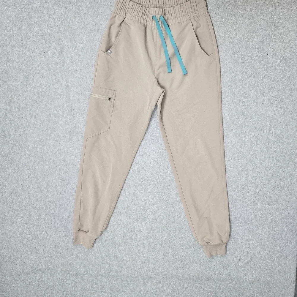 FIGS Women Scrub Pants XXS/P Beige High Waisted Zamora 26